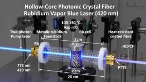 Hollow-Core Photonic Crystal Fiber Rubidium Vapor Blue Laser (420 nm) for Underwater Optical Communication & Precision Metrology