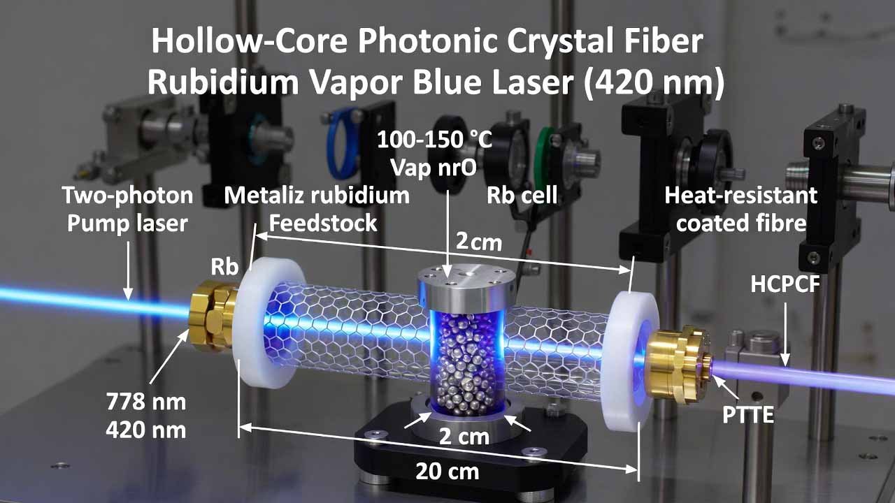 Hollow-Core Photonic Crystal Fiber Rubidium Vapor Blue Laser (420 nm) for Underwater Optical Communication & Precision Metrology