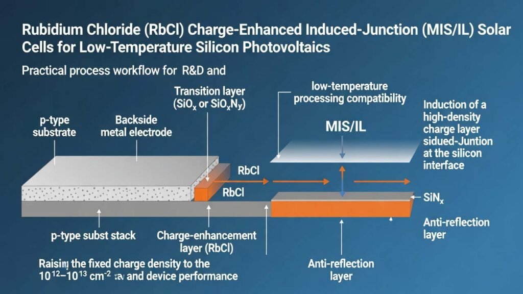 Rubidium Chloride (RbCl) Charge-Enhanced Induced-Junction (MISIL) Solar Cells for Low-Temperature Silicon Photovoltaics