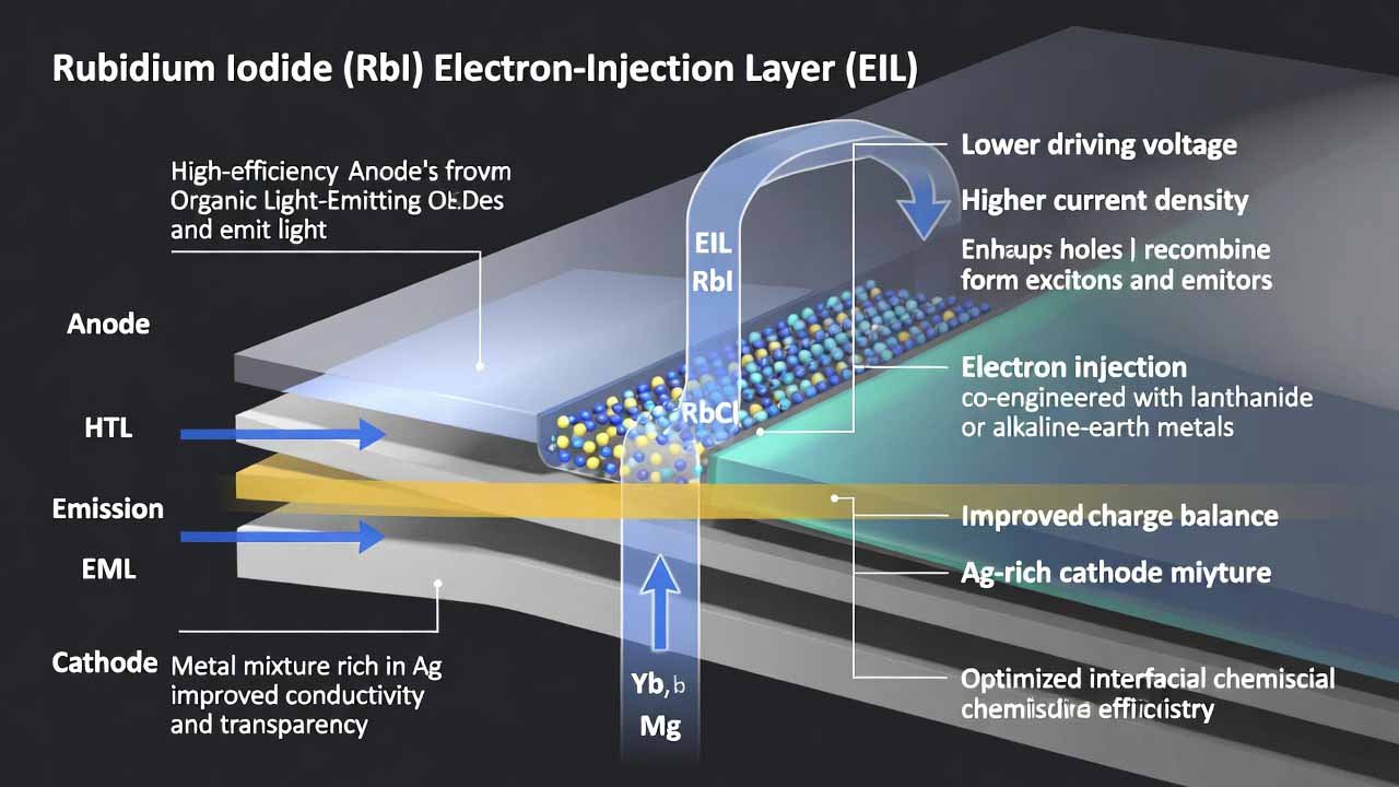 Rubidium Iodide (RbI) Electron-Injection Layer Design for High-Efficiency Organic Light-Emitting Devices (OLEDs)