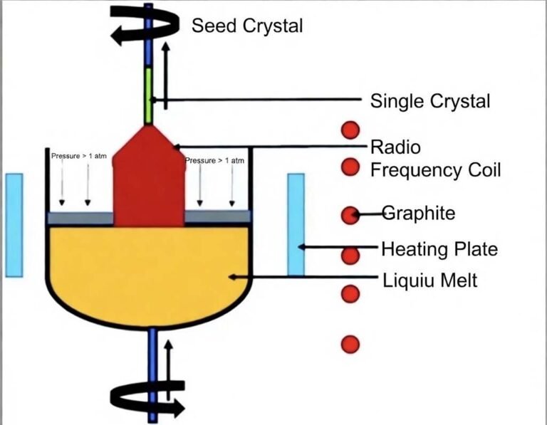 Crystal pulling extraction of rubidium and cesium compounds.